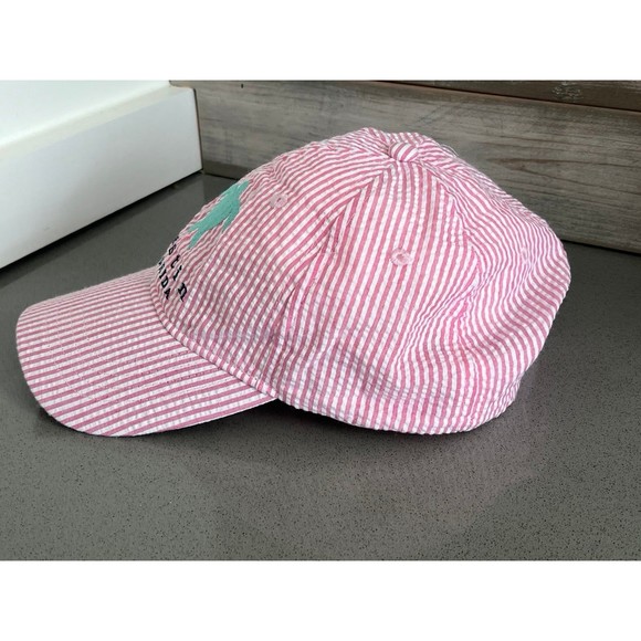 Destin, Florida Pink White Striped‎ Ball Cap Hat Adjustable Baseball - Picture 3 of 6